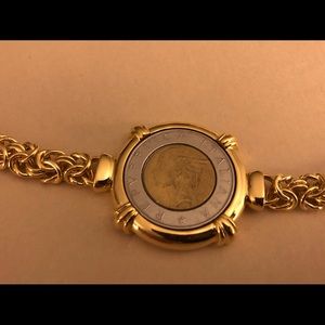 Italian lire coin bracelet